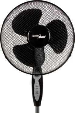 Standventilator Mit Fernbedienung 40 Watt 3 Geschwindigkeitsstufen 40cm Niedriger Oszillation Bodenventilator Windmaschine 7,5h Timer Schwarz -Luft Wrame Haus Geschaft 81ba1fc52608c021f9b4995b7ca18c6e