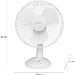 Bomann Tischventilator VL 1138 CB 30cm 40W Weiß -Luft Wrame Haus Geschaft 8397178386d216051872acd2cf6e4105