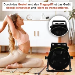 Tronitechnik TT-KH-502 Keramikheizer Heizlüfter Heizung 2.000 Watt, Tragegriff, PTC Keramik, Stufenlose Thermosteuerung -Luft Wrame Haus Geschaft 8467a9fd15f7c766f7aee5062f0e213f