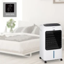 Monzana Luftkühler MZ804 4in1 Fernbedienung 8L Tank Timer Mobil Luftbefeuchter Ventilator Klimaanlage Ionisator Luftkühler LED Display Aircooler Klimagerät -Luft Wrame Haus Geschaft 86483887d9efbe438516aba7f7617018