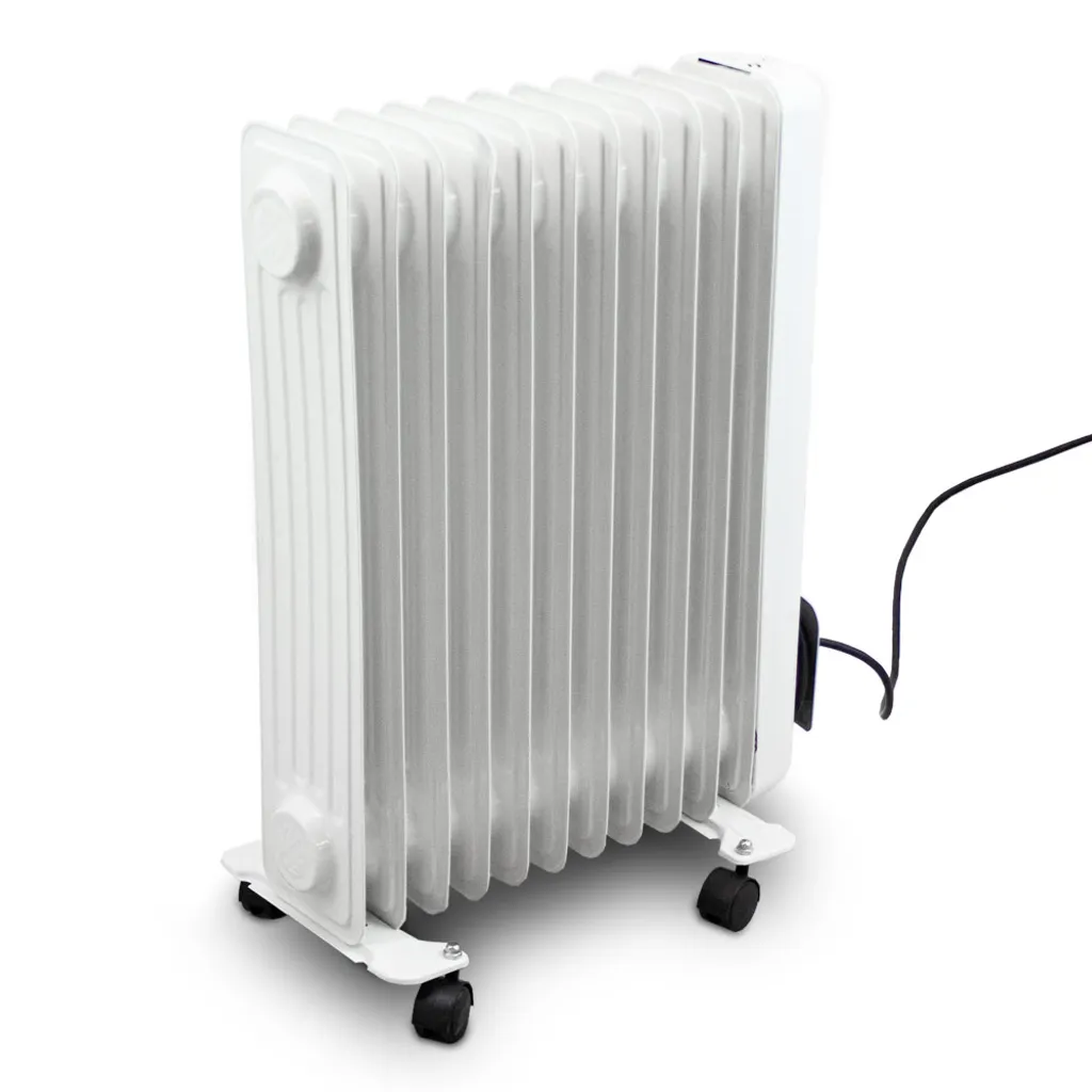 Teesa Elektrischer Ölradiator TSA8037-2, 2500W 11 Rippen, Weiß 2 Teesa Elektrischer Ölradiator TSA8037-2, 2500W 11 Rippen, Weiß – Bild 2