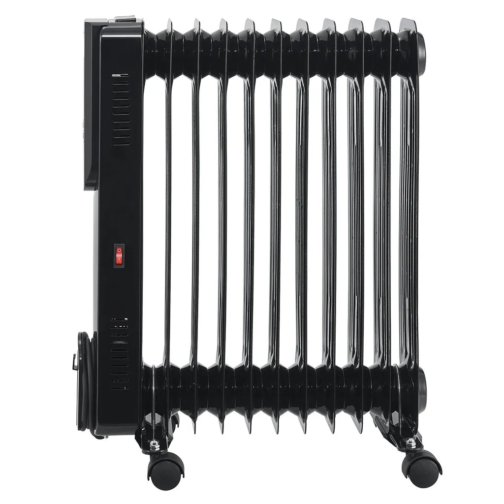 Juskys Elektroheizung Ölradiator 2500 Watt - Heizung Elektrisch Mit 3 Stufen, Thermostat, 12 H-Timer & Überhitzungsschutz - Radiator Schwarz 6 Juskys Elektroheizung Ölradiator 2500 Watt - Heizung Elektrisch Mit 3 Stufen, Thermostat, 12 H-Timer & Überhitzungsschutz - Radiator Schwarz – Bild 6
