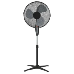 LEX Standventilator Ø40 Cm Mit Nachtlicht, 3 Geschwindigkeiten, Oszillation, 130cm Höhenverstellbar, Schwarz -Luft Wrame Haus Geschaft 898dd31b0e021153868f24086b699f2b
