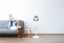SUNTEC Ventilator Leise | Stand Standventilator CoolBreeze 4000 | Leise 40 Cm Durchmesser, 50 Watt | Fan Windmaschine Weiss | Für Bett, Schlafzimmer, Büro, Wohnung, Terrasse -Luft Wrame Haus Geschaft 89c6e5b66692d0c6a4c1c9b3268f2d4d