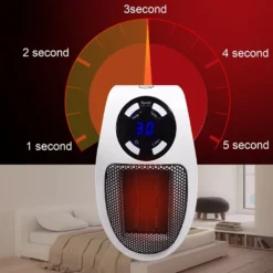 2er 500W 220V Steckdosen Heizlüfter Mini Heizung | Elektroheizer | Heizgerät Elektroheizer Plug In Heater Heizgerät Energie Sparen Mit Fernbedienung -Luft Wrame Haus Geschaft 89ecb3beae6a4709da1971dcc946046f 1