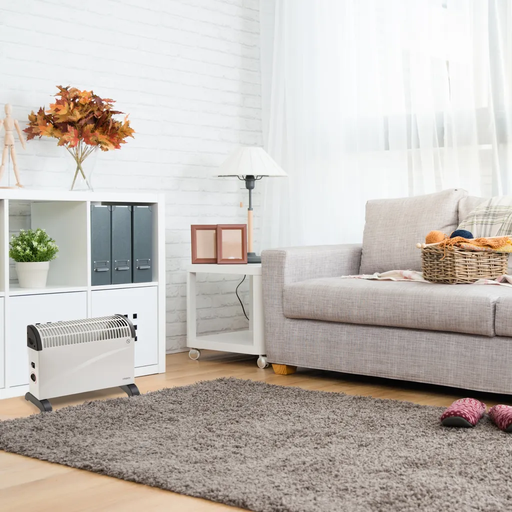 AREBOS Elektroheizer, Konvektor, 2000 Watt, Thermostat, Frostwächter-Funktion , Mit Standfüßen Oder Zur Wandmontage, Elektrische Konvektorheizung(Standard) 2 AREBOS Elektroheizer, Konvektor, 2000 Watt, Thermostat, Frostwächter-Funktion , Mit Standfüßen Oder Zur Wandmontage, Elektrische Konvektorheizung(Standard) – Bild 2