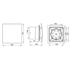 Wohnraumlüfter Badlüfter Lüfter Badventilator Deckenlüfter Ventilator Glas Ø 100 Mm Schwarz Nachlauf / Timer Schwarz Matt Gerade -Luft Wrame Haus Geschaft 90e66f529d7e7bc51370d010af5ff2e1 1