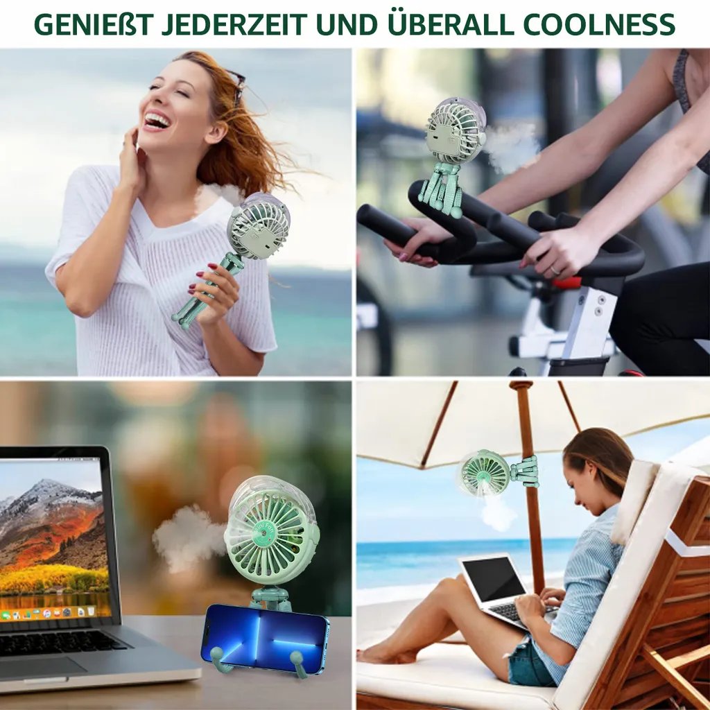 CMYBABEE USB Ventilator Handventilator Mini Fan, Ventilator Und Befeuchter 2 In 1 Design Clip Ventilator Für Kinderwagen, Zuhause & Büro 5 CMYBABEE USB Ventilator Handventilator Mini Fan, Ventilator Und Befeuchter 2 In 1 Design Clip Ventilator Für Kinderwagen, Zuhause & Büro – Bild 5