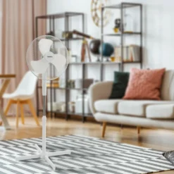 AREBOS Standventilator Turmventilator 45W, 80° Oszillation, 3 Geschwindigkeitsstufen, Leiser Betrieb, Weiß, Höhenverstellbar Bis 122 Cm, Bis 30° Neigbar -Luft Wrame Haus Geschaft 93d4124bb6dc35d5b0b382dd223934ae