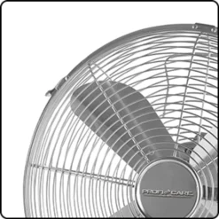 ProfiCare Tisch-Ventilator PC-VL 3062 M, Hochwertiges Metall-Gehäuse, Kleiner Lüfter Mit Verstellbarem Neigungswinkel Und Ruhigem Lauf, Metall-Chrom -Luft Wrame Haus Geschaft 94f452cb12aabb8ad2598f59dbc8cd09