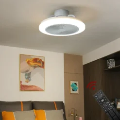 Eurotondisplay Deckenventilator Mit LED Beleuchtung D3301 Deckenlampe Ø 50cm 96W Mit Fernbedienung Lichtfarbe/Helligkeit Einstellbar Dimmbar LED Deckenleuchte Fan Light Ceiling -Luft Wrame Haus Geschaft 961f7f5dfdf6164d3a3a4a4a0f201c9a