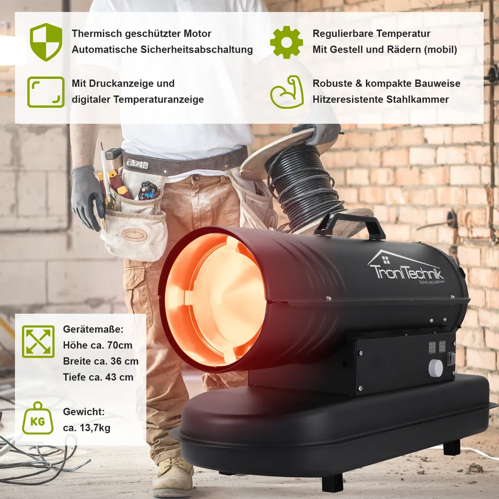TroniTechnik TT-HK-241 Heizkanone Dieselkanone Heizlüfter 20kW Mit Tragegriff 4 TroniTechnik TT-HK-241 Heizkanone Dieselkanone Heizlüfter 20kW Mit Tragegriff – Bild 4