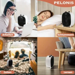 Pelonis 🔥 Heizlüfter, Energiesparend Klein 2000W Elektrische Heizung 2 Heizstufen & Gebläse-Modus, Kippschutz & Überhitzungsschutz Für Büro Wohnzimmer Schlafzimmer - Weiß -Luft Wrame Haus Geschaft 968bb062f574266e4637b644d5551270