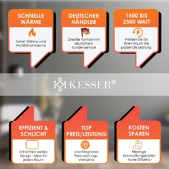 KESSER® Elektroheizkörper Infrarotheizung Energiesparend 2in1 Mobile & Wand-Konvektor Elektroheizung Mit WiFi App-Steuerung & Fernbedienung Radiator Heizung Elektrisch Heizkörper 24h Timer, Farbe:Weiß, Größe:1500W 17 KESSER® Elektroheizkörper Infrarotheizung Energiesparend 2in1 Mobile & Wand-Konvektor Elektroheizung Mit WiFi App-Steuerung & Fernbedienung Radiator Heizung Elektrisch Heizkörper 24h Timer, Farbe:Weiß, Größe:1500W -Luft Wrame Haus Geschaft 973d8ee7743c4f0946114cd9ca898de6