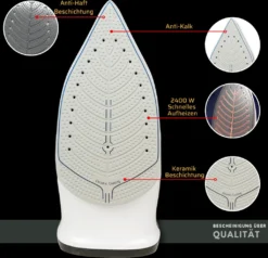 Starlyf® Cordless Steam Iron - Kabelloses Dampfbügeleisen, 320 Ml, 2400 Watt, Schnurlos Dampfbügeleisen, Keramikbeschichtung, Aus Der TV Werbung 18 Starlyf® Cordless Steam Iron - Kabelloses Dampfbügeleisen, 320 Ml, 2400 Watt, Schnurlos Dampfbügeleisen, Keramikbeschichtung, Aus Der TV Werbung -Luft Wrame Haus Geschaft 987e0ba3effef815d96eba2beb43fc25