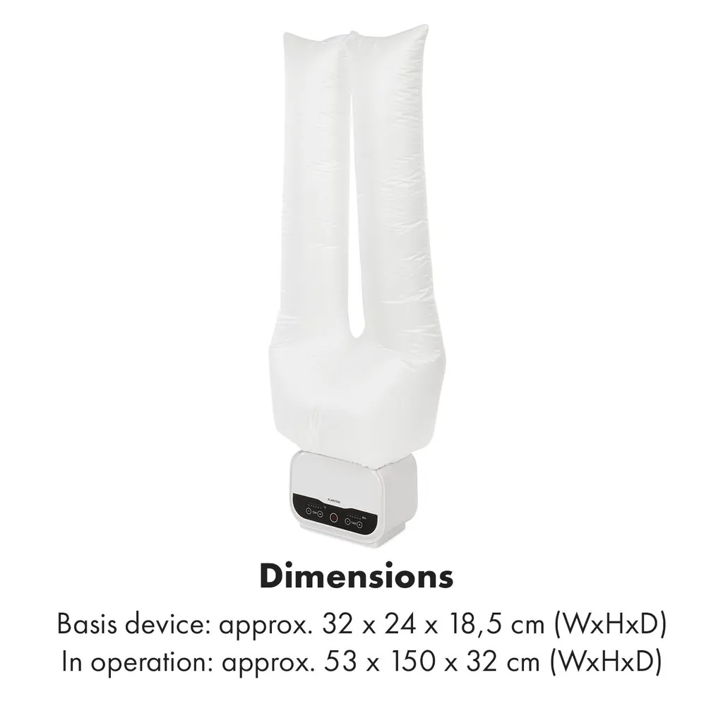 Klarstein ShirtButler Pro Automatischer Trockner Hosentrockner Hosenbügler , 2-in-1 System , 1200 Watt , Easy-Dry Technologie , Multi Size: S - XL , Thermal Safety System , 6-stufiger Timer: Bis 3 Stunden , Trocknungstemperatur: 30 - 70 °C , Bis Zu 2 Kg Maximalgewicht , LED-Kontrolllicht , Wechselbare Trocknungsaufsätze , Material: Oxford-Nylon , Weiß 9 Klarstein ShirtButler Pro Automatischer Trockner Hosentrockner Hosenbügler , 2-in-1 System , 1200 Watt , Easy-Dry Technologie , Multi Size: S - XL , Thermal Safety System , 6-stufiger Timer: Bis 3 Stunden , Trocknungstemperatur: 30 - 70 °C , Bis Zu 2 Kg Maximalgewicht , LED-Kontrolllicht , Wechselbare Trocknungsaufsätze , Material: Oxford-Nylon , Weiß – Bild 9