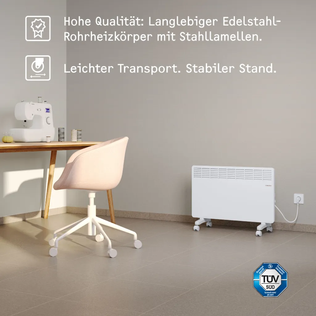 STIEBEL ELTRON Neue Elektroheizung Standgerät Für Ca. 25 M², , Konvektor-Heizung Mit Einfacher Regelung, 2 KW, Energiesparend, Rollen, 204450 2 STIEBEL ELTRON Neue Elektroheizung Standgerät Für Ca. 25 M², , Konvektor-Heizung Mit Einfacher Regelung, 2 KW, Energiesparend, Rollen, 204450 – Bild 2