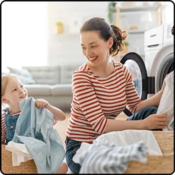 Bomann WA 7194 Waschmaschine, 9kg, Invertermotor, 15 Programme, 1.400 U/min.(max), LED-Display, Kindersicherung, Dampffunktion, Weiß -Luft Wrame Haus Geschaft 99f5b711f7a63ff3862e87babab827fc