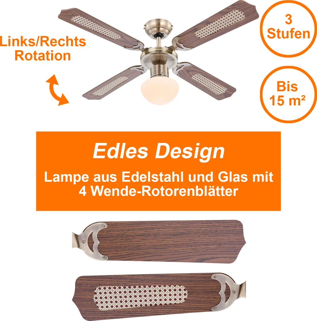 Deckenventilator Mit Fernbedienung Und Licht Ventilator Lampe Holz Optik 106 Cm 6 Deckenventilator Mit Fernbedienung Und Licht Ventilator Lampe Holz Optik 106 Cm – Bild 6