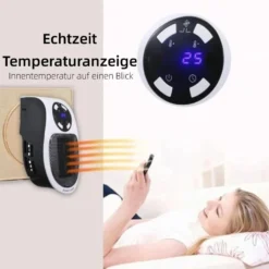 2er 500W 220V Steckdosen Heizlüfter Mini Heizung | Elektroheizer | Heizgerät Elektroheizer Plug In Heater Heizgerät Energie Sparen Mit Fernbedienung -Luft Wrame Haus Geschaft 9bc2581e4177dd20b50ad48d5f16bc3f