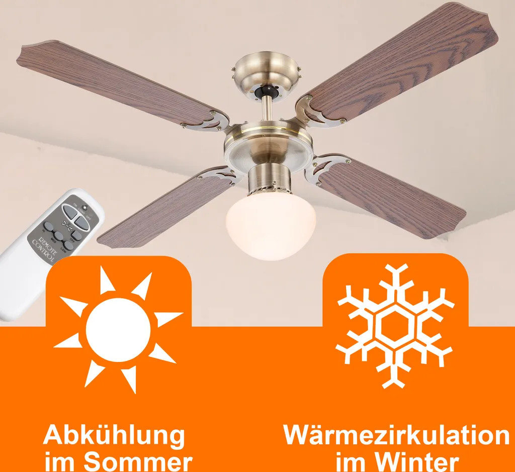 Deckenventilator Mit Fernbedienung Und Licht Ventilator Lampe Holz Optik 106 Cm 4 Deckenventilator Mit Fernbedienung Und Licht Ventilator Lampe Holz Optik 106 Cm – Bild 4