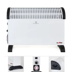Grafner® Elektroheizung Konvektor Mobiles Heizgerät 2000W Timer Energiesparend Elektro Heizer -Luft Wrame Haus Geschaft 9d11029ded1a4641afc2b2b1a72a723e