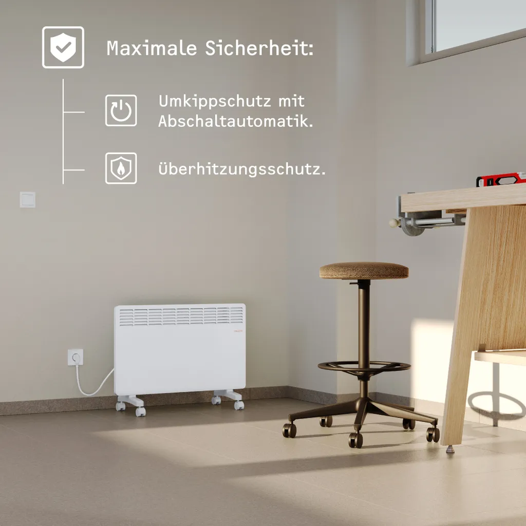 STIEBEL ELTRON Neue Elektroheizung Standgerät Für Ca. 25 M², , Konvektor-Heizung Mit Einfacher Regelung, 2 KW, Energiesparend, Rollen, 204450 3 STIEBEL ELTRON Neue Elektroheizung Standgerät Für Ca. 25 M², , Konvektor-Heizung Mit Einfacher Regelung, 2 KW, Energiesparend, Rollen, 204450 – Bild 3