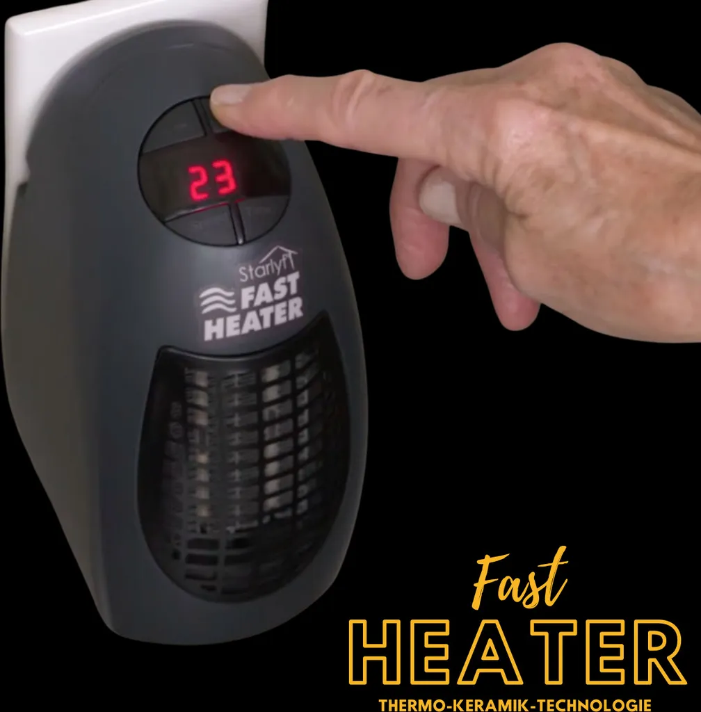 Starlyf® Fast Heater - 400W Tragbare Und Leistungsstarke Steckdosen-Mini-Heizung Schwarz - Original Aus Der TV-Werbung 2 Starlyf® Fast Heater - 400W Tragbare Und Leistungsstarke Steckdosen-Mini-Heizung Schwarz - Original Aus Der TV-Werbung – Bild 2