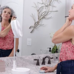 Starlyf® Foldable Fan – Wiederaufladbarer, Kabelloser Und Zusammenklappbarer Ventilator, Akkubetrieb Mit 3 Geschwindigkeiten, 2in1 - Tischventilator Und Standventilator – Aus Der TV Werbung -Luft Wrame Haus Geschaft a24ec40e0b27f348006504f63e165aab