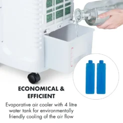 OneConcept Coolster 4-in-1 Klimagerät - Luftkühler, Ventilator, Ionisator Und Luftbefeuchter , 320 M³/h Luftstrom , Zuschaltbarer Oszillation , Abschalt-Timer Bis 9 H , Touch-Bedienung , Weiß -Luft Wrame Haus Geschaft a2a06d5f38752bc7711ece3456d4d837