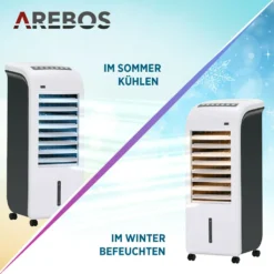 AREBOS, 4in1 Aircooler Luftkühler, Luftreiniger, Luftbefeuchter, Ventilator, Mobile Klimaanlage, 4,5L 18 AREBOS, 4in1 Aircooler Luftkühler, Luftreiniger, Luftbefeuchter, Ventilator, Mobile Klimaanlage, 4,5L -Luft Wrame Haus Geschaft a307fd1ba0384dd14bd57be1d6b8e588