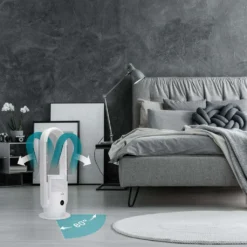 Djive ARC Heater 3in1 Rotorloser Heizlüfter, Ventilator & Luftreiniger, HEPA 14 Filter & UVC Gegen 99,995% Der Viren, Staub & Pollen, App Steuerung, Alexa, Google Home, Mit Heizfunktion, Schlafzimmer, Clean White -Luft Wrame Haus Geschaft a33ca9ebd53967ac32556b392c6741ac