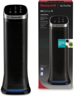 HONEYWELL AirGenius 5 Luftreiniger Schwarz (58 Watt, Raumgröße: 112 M3, IfD) -Luft Wrame Haus Geschaft a3d76e1ee426fe789c1a04ab603f4856