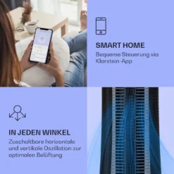 Klarstein Skyscaper Ice Smart Klimaanlage 4-in-1: Luftkühler, Ventilator, Luftbefeuchter & Ionisation - WiFi - 6 L Wassertank - Oszillation - 30 W - 210 M³/h - Timer - Klimagerät Ohne Abluftschlauch - Mobiles Klimagerät 10 Klarstein Skyscaper Ice Smart Klimaanlage 4-in-1: Luftkühler, Ventilator, Luftbefeuchter & Ionisation - WiFi - 6 L Wassertank - Oszillation - 30 W - 210 M³/h - Timer - Klimagerät Ohne Abluftschlauch - Mobiles Klimagerät -Luft Wrame Haus Geschaft a5ed9990d01af7d1243051db184dd637