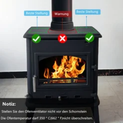 Kaminventilator Ofenventilator Kaminofen Ventilator Ohne Strom 7 Blatt Heizlüfter Ventilator Fan Stromloser Kaminofen (Grau) -Luft Wrame Haus Geschaft a7d5ec383afa172523b2d97a6e3a4f01