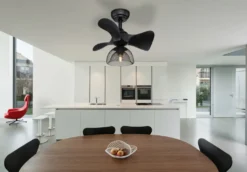 Globo Lighting JACKIE Deckenventilator Metall Schwarz Matt, 1xE27, 03560 -Luft Wrame Haus Geschaft a7d7b068cdb405d195580fb61e125857