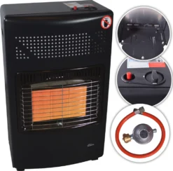 TroniTechnik Gas- Heizgerät Für Propangas Mit Nennleistung 4,2KW Inkl. Zubehör