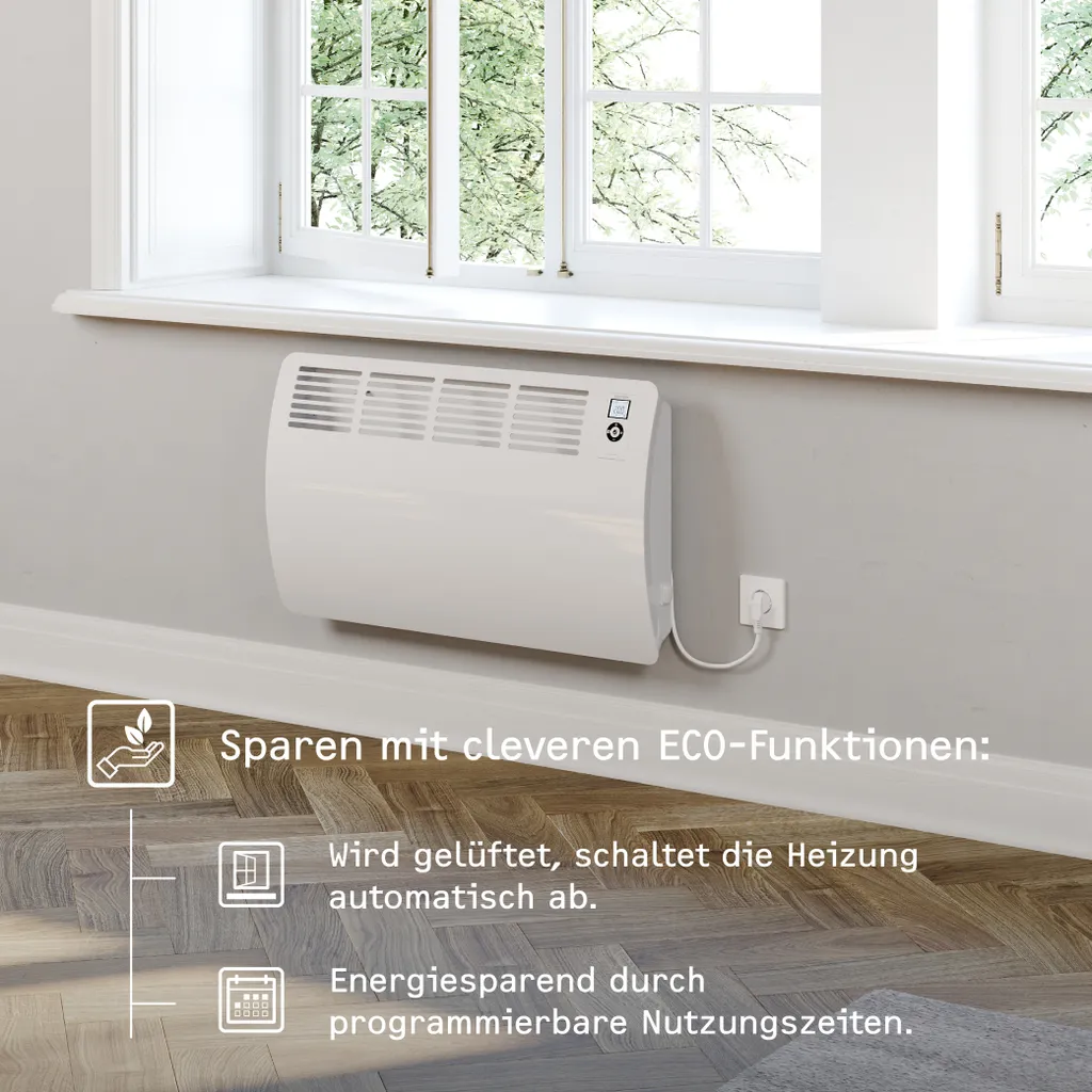 STIEBEL ELTRON Wand-Konvektor CON 30 Premium Für 30 M², 3 KW, Wochentimer, Offene Fenster Erkennung, 237834 3 STIEBEL ELTRON Wand-Konvektor CON 30 Premium Für 30 M², 3 KW, Wochentimer, Offene Fenster Erkennung, 237834 – Bild 3