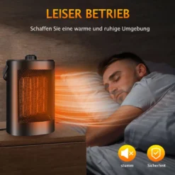 Speed Heizlüfter Energiesparend 1500W, Elektrisch Heizung Mit Drei Leistungsstufen, 120° Oszillation,Sicherheitsabschaltfunktion -Luft Wrame Haus Geschaft a82d54b13dcbc8c5fbba2d4a29cd1450