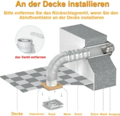 Badlüfter Nachlauffunktion Timer Ø 100mm Ventilator Mit Rückflussleitblech Wandlüfter Luftzufuhr 95r [m³/h] Weiß -Luft Wrame Haus Geschaft a99b90dadde214fb8eaf8b4488f72b63