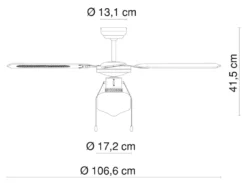 Globo Lighting VENTILATOR Metall Altmessing, Blade Turnable, Zugschalter Kette, Max. Motorleistung 50W, Optimale Raumnutzung 15m², Abkühlung, Aufheizen, Geschwindigkeitsstufen 115/185/235 RPM, ø: 1066mm, H: 415mm, Exkl. 1x E27 60W 230V -Luft Wrame Haus Geschaft aa042630387fa2e1d7e4849759026d00