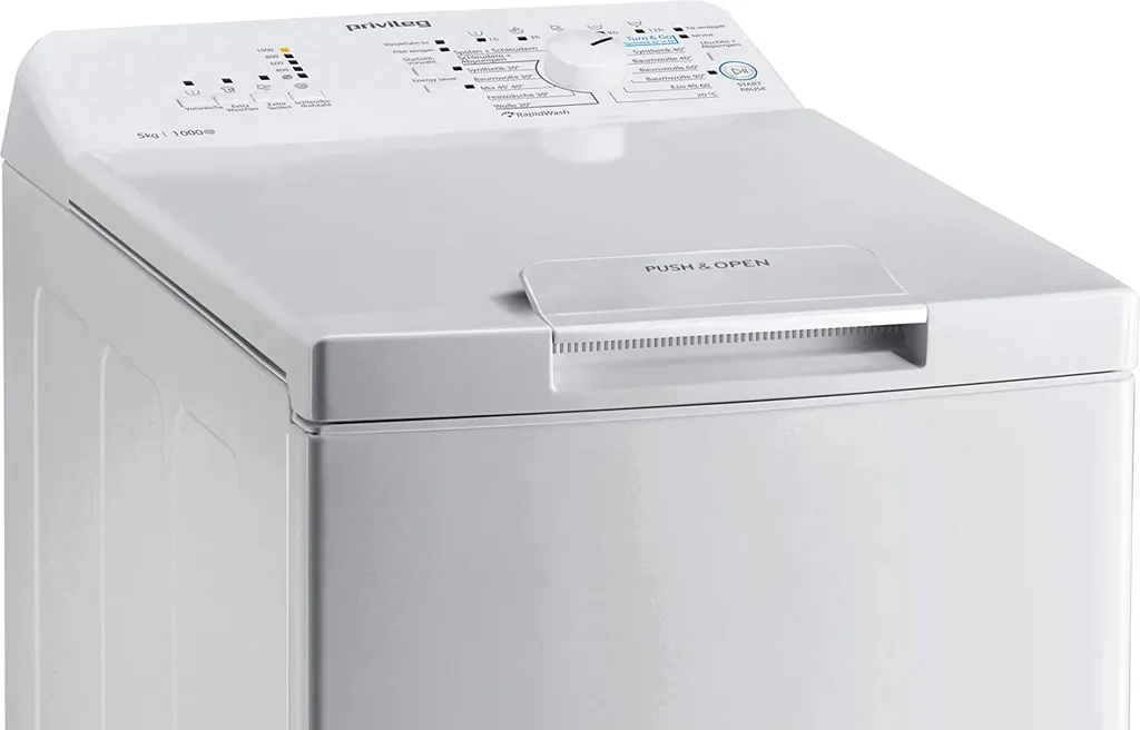 Privileg PWT L50300 DE/N Toplader Waschmaschine / 5 Kg / 1000 UpM/Turn&Go/Rapid Wash/Extra Waschen/Startzeitvorwahl/Wolle-Programm/Energy Saver/Mehrfachwasserschutz+, Weiß 2 Privileg PWT L50300 DE/N Toplader Waschmaschine / 5 Kg / 1000 UpM/Turn&Go/Rapid Wash/Extra Waschen/Startzeitvorwahl/Wolle-Programm/Energy Saver/Mehrfachwasserschutz+, Weiß – Bild 2