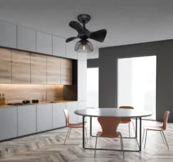 Globo Lighting JACKIE Deckenventilator Metall Schwarz Matt, 1xE27, 03560 -Luft Wrame Haus Geschaft abbdb906032b41ed69ca23fbdc2d70cd