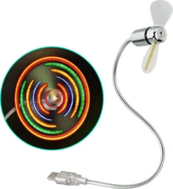 Hama USB Ventilator Mit Bunten LEDs Laptop/ Notebook Zubehör Flexibel USB Fan