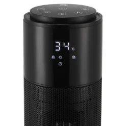 Juskys Turm-Keramik-Heizer – Elektrischer Heizlüfter Mit LCD Display & Fernbedienung, 1000 / 2000W, Kamineffekt, Timer, Oszillation & Umkippschutz -Luft Wrame Haus Geschaft ac51ca7e7378100fda669404caaf5482