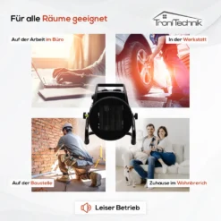 Tronitechnik TT-KH-502 Keramikheizer Heizlüfter Heizung 2.000 Watt, Tragegriff, PTC Keramik, Stufenlose Thermosteuerung -Luft Wrame Haus Geschaft ac5d5fcad44c5698abe49fd8d0ae9da0