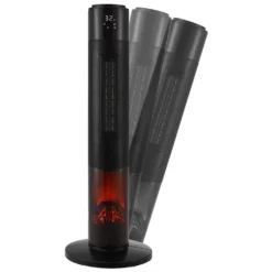 Juskys Turm-Keramik-Heizer – Elektrischer Heizlüfter Mit LCD Display & Fernbedienung, 1000 / 2000W, Kamineffekt, Timer, Oszillation & Umkippschutz -Luft Wrame Haus Geschaft ad92f8bef94f72b70c8039028ad9dbd4