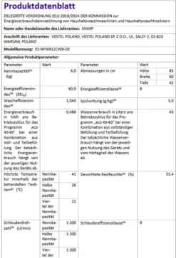 Sharp - ES-NFW612CWB-DE - Waschmaschine - 6 Kg - Raumsparmodel -Luft Wrame Haus Geschaft adf27b2aadf1c2b129c46ac4f761444e