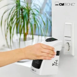 Clatronic HL 3738 Mobiler Steckdosen-Heizlüfter Mit 2 Gebläsestufen, Hochwertiges PTC-Heizelement, LED-Display-und Kontrollleuchte -Luft Wrame Haus Geschaft b039ff4ef3b87b9addf816aa9fd6ad68