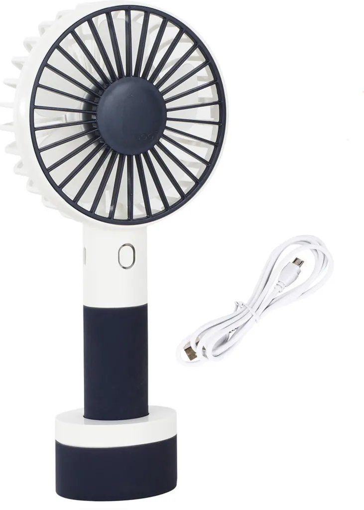 Tragbarer Handventilator - Standfuss - Akku - USB - H: 22cm - Anthrazit 2 Tragbarer Handventilator - Standfuss - Akku - USB - H: 22cm - Anthrazit – Bild 2